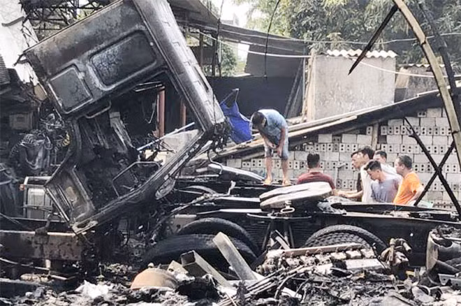 Hiện trường vụ cháy.