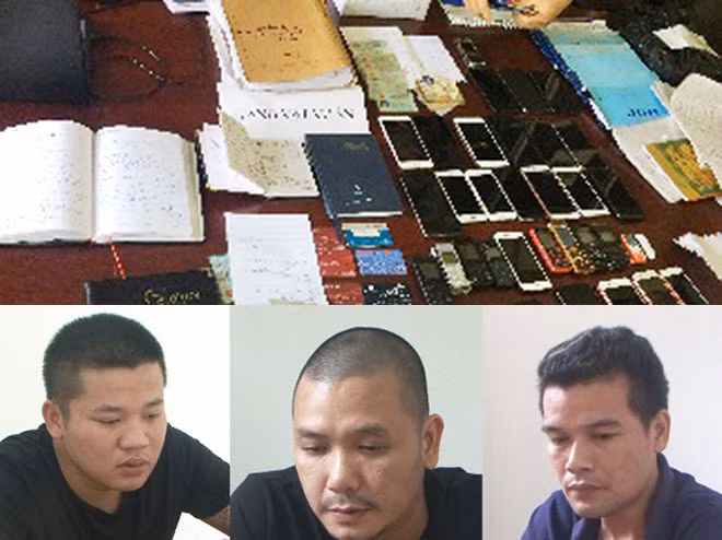 Các đối tượng và tang vật.