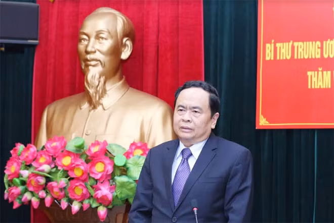 Đồng chí Trần Thanh Mẫn phát biểu tại buổi làm việc với Hội Người cao tuổi Việt Nam.