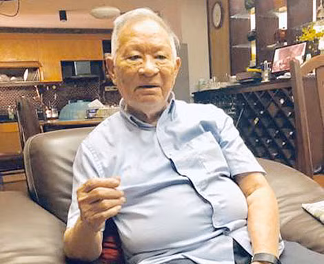 GS.TSKH Nguyễn Quang Thái tại nhà riêng, tháng 8-2019.