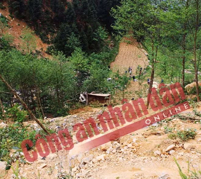 Hiện trường vụ tai nạn.
