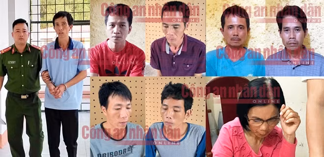 Bùi Văn Công và các đối tượng trong vụ án.