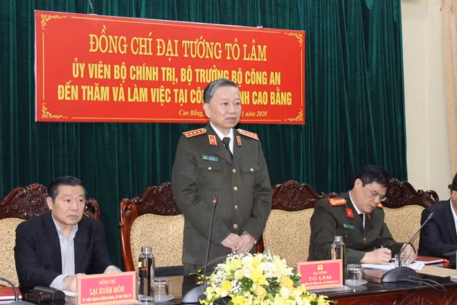Bộ trưởng Tô Lâm phát biểu tại buổi làm việc.