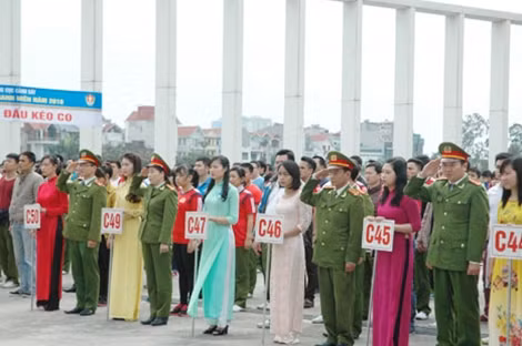 Toàn cảnh lễ khai mạc Hội thao Thanh niên Tổng cục cảnh sát.