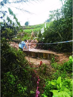 Khu vực hiện trường vụ trộm