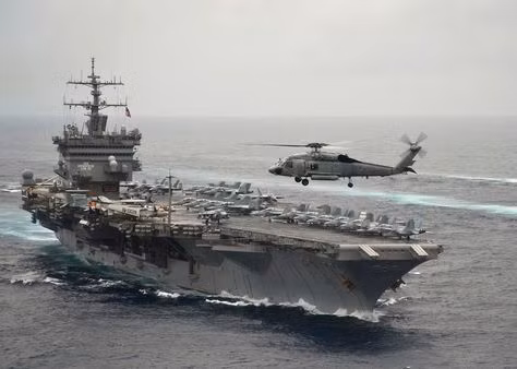 Tàu sân bay USS Ronal Reagan. Ảnh: Hải quân Mỹ
