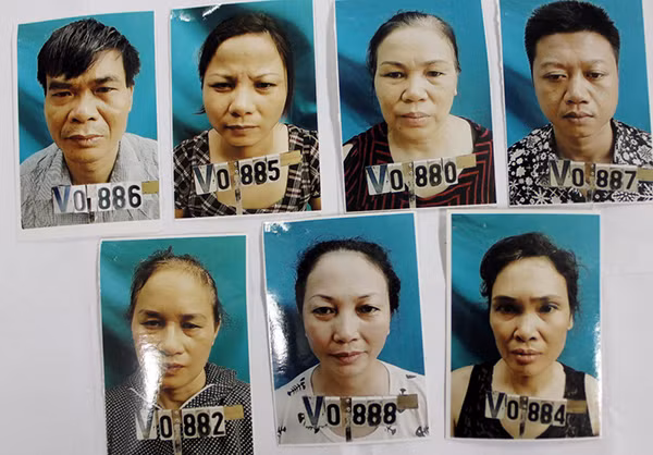 Các đối tượng trong vụ án.