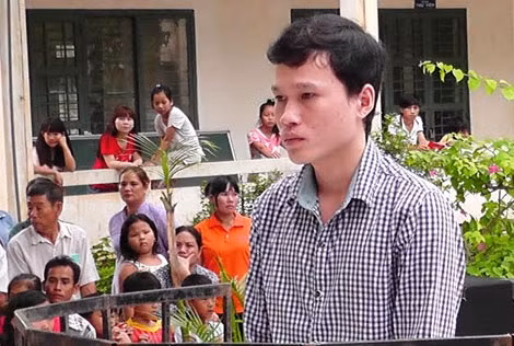 Bị cáo Võ Thanh Tiền tại phiên tòa.