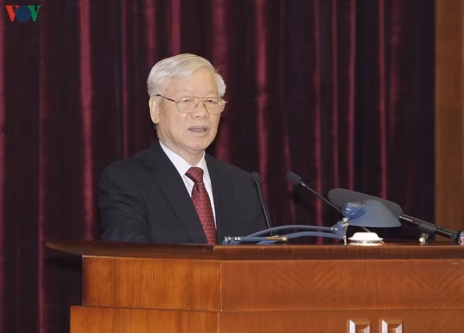 Tổng Bí thư, Chủ tịch nước Nguyễn Phú Trọng phát biểu khai mạc Hội nghị.