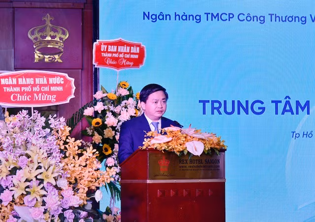 Ông Lê Đức Thọ - Chủ tịch HĐQT VietinBank phát biểu tại sự kiện.