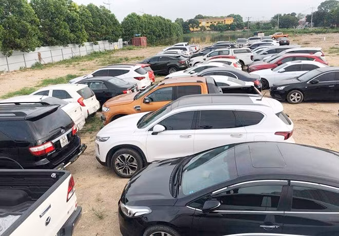 Số xe ôtô Công an quận Cầu Giấy thu được trong đường dây trộm cắp, tiêu thụ, cầm cố.