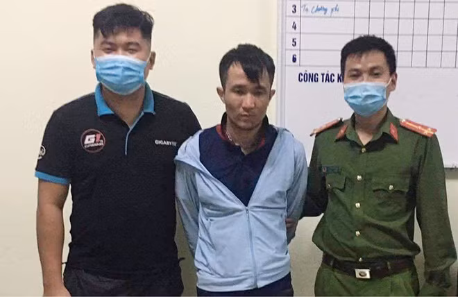 Đối tượng Trần Văn Hiếu bị bắt giữ.