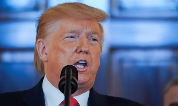 Tổng thống Mỹ Donald Trump phát biểu tại Nhà Trắng hôm 8-1. (Ảnh: Reuters)