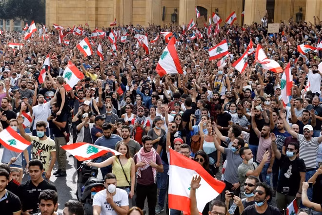 Các cuộc biểu tình liên tiếp nổ ra tại Lebanon trong thời gian gần đây. (Ảnh: Reuters)