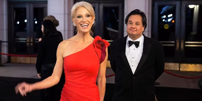 Cố vấn Nhà Trắng Kellyanne Conway cùng chồng, George Conway tại một sự kiện hồi năm 2017. (Ảnh: Reuters)