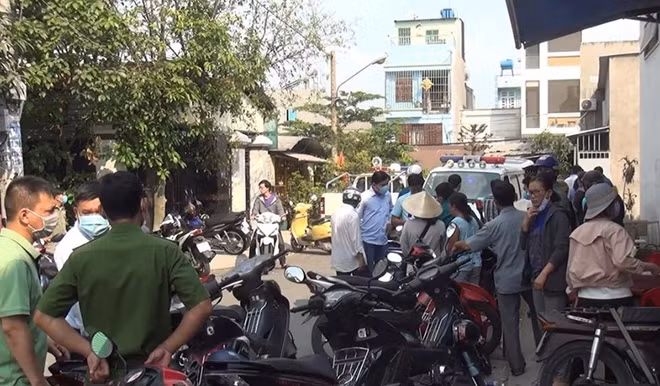 Hiện trường được phong tỏa.