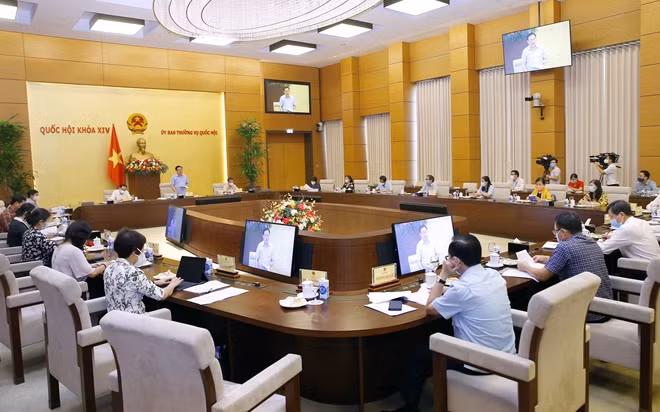 Các đại biểu dự buổi làm việc.