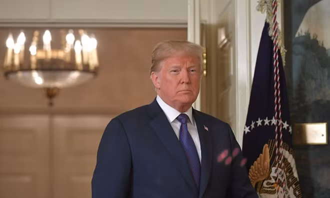 Tổng thống Mỹ ngày 14-4 đã ra lệnh cho lực lượng quân sự tấn công Syria. Ảnh: CNN