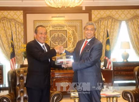 Phó Thủ tướng thường trực Trương Hòa Bình hội đàm với Phó Thủ tướng Malaysia Ahmad Zahid Hamidi. Ảnh: Hoàng Nhương/TTXVN