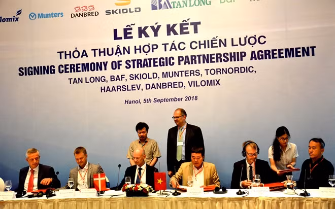 6 công ty Đan Mạch đã ký kết Thỏa thuận Hợp tác Chiến lược với Tập đoàn Tân Long, Việt Nam.