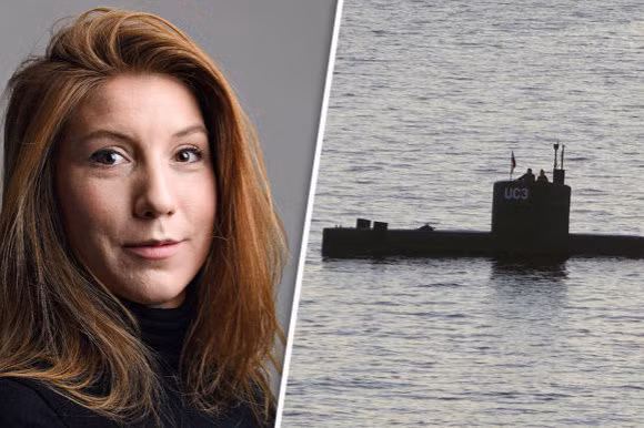 Chân dung Kim Wall và con tàu ngầm cô đã đặt chân lên lần cuối. Ảnh: Daily Star