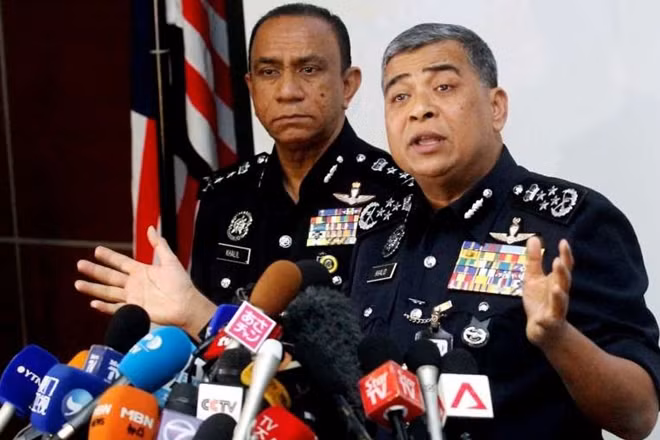 Cảnh sát trưởng Malaysia Tan Sri Khalid Abu Bakar chia sẻ với báo giới trưa 7-3. Ảnh: THE STAR