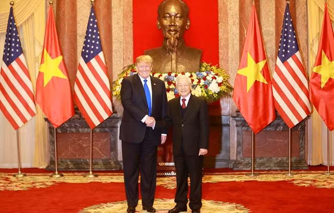 Tổng Bí thư, Chủ tịch nước Nguyễn Phú Trọng và Tổng thống Donald Trump.