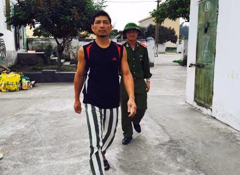 Đối tượng Vũ Huy Long tại Trại tạm giam Công an tỉnh Hải Dương.