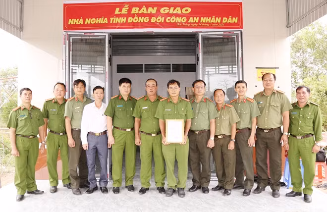 Căn nhà được Quỹ “Nghĩa tình đồng đội CAND” hỗ trợ 100 triệu đồng, còn lại do gia đình đóng góp.