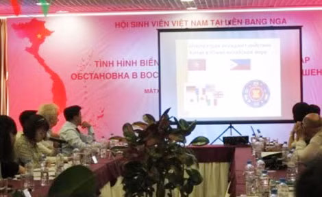 Hội thảo đã thu hút sự quan tâm của đại diện các Hội đoàn, đông đảo các chuyên gia, học giả hai nước, đặc biệt là nhiều bạn trẻ Nga và Việt Nam đến từ các trường đại học ở Moskva và các vùng lân cận. (ảnh: VOV).