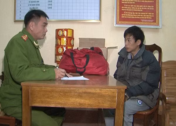 Công an tỉnh Hà Giang lấy lời khai đối tượng Phạm Như Nam.