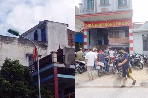 Nhà nghỉ nơi phát hiện thi thể nạn nhân.
