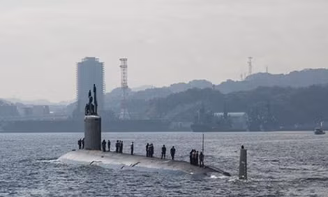 Tàu ngầm tấn công USS North Carolina của Mỹ sắp đến Hàn Quốc. Ảnh: Pinterest.