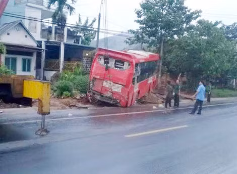 Hiện trường vụ tai nạn.