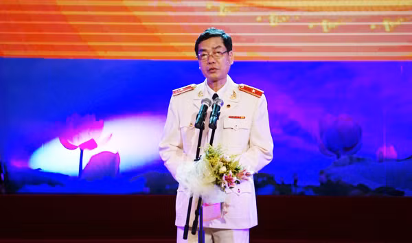 Thiếu tướng Phạm Văn Miên phát biểu khai mạc.