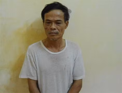 Đối tượng Bình tại cơ quan điều tra.