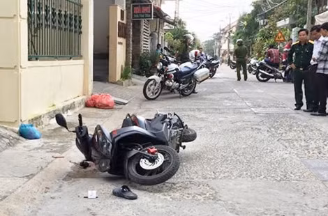 Hiện trường điều tra vụ việc.