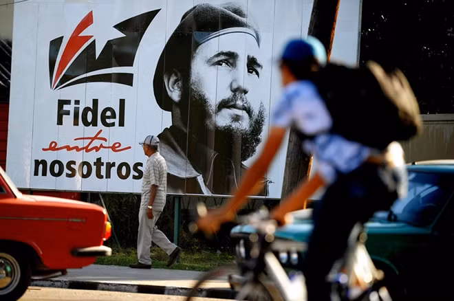 Hình ảnh của lãnh tụ Fidel Castro xuất hiện khắp đất nước Cuba. Ảnh: Getty