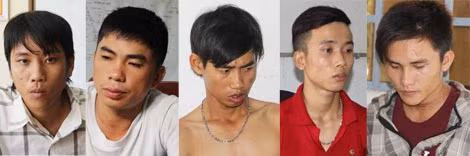 Các đối tượng bị bắt giữ.