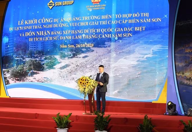 Ông Đặng Minh Trường- Chủ tịch HĐQT Tập đoàn Sun Group phát biểu tại sự kiện.