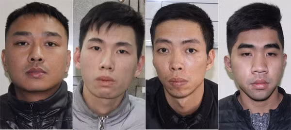Các đối tượng đòi nợ thuê bị Cảnh sát hình sự Công an TP Hải Phòng bắt giữ.