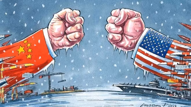 Các chuyên gia cho rằng, khó có thể tránh khỏi một cuộc Chiến tranh Lạnh Mỹ-Trung Quốc. Ảnh: Forexlive .