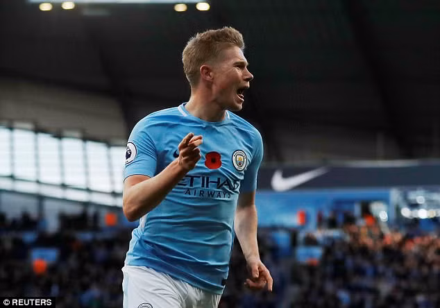 Kevin De Bruyne là người ghi bàn mở tỷ số. Ảnh: Reuters.