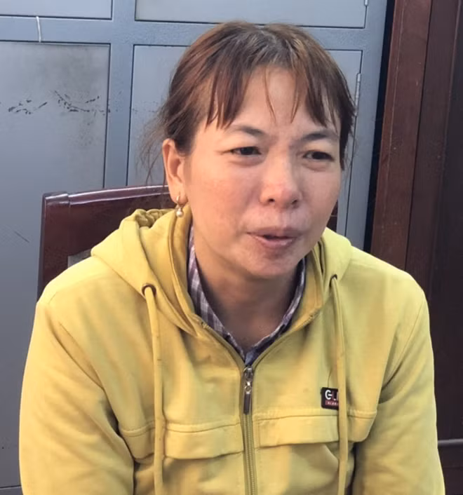 Tiêu Thi Tuyết Sương tại cơ quan Công an.