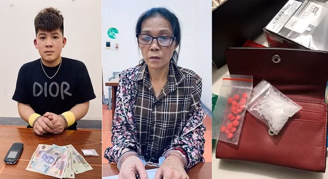 Các đối tượng và tang vật.