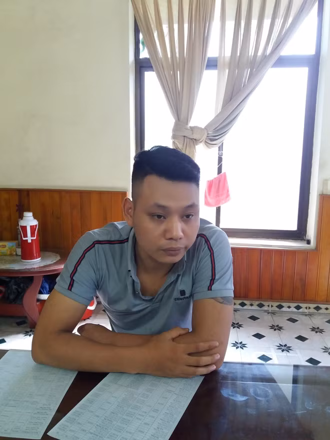 Trần Tiến Huy tại cơ quan điều tra.