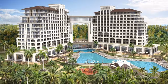 Kiến trúc của khách sạn FLC Grand Hotel Quang Bình.