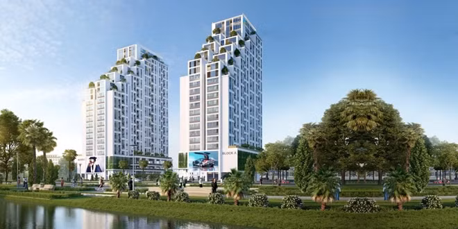 Phối cảnh dự án Luxgarden khi hoàn chỉnh.