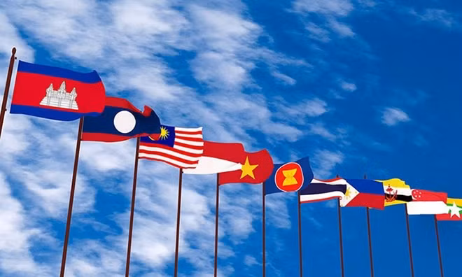 Quốc kỳ các nước ASEAN.