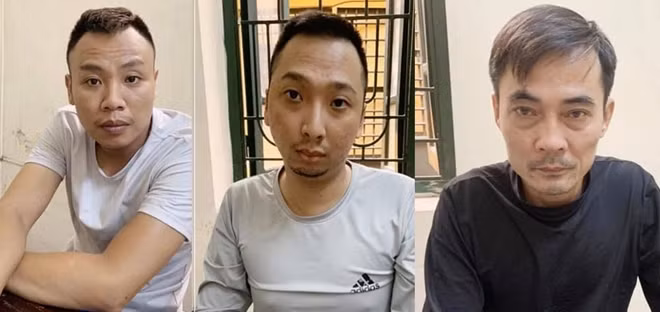 Các đối tượng bị bắt giữ.